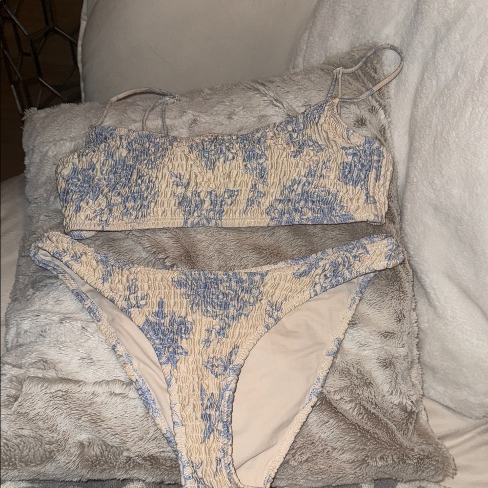 Triangl Swimwear in Blue and Cream